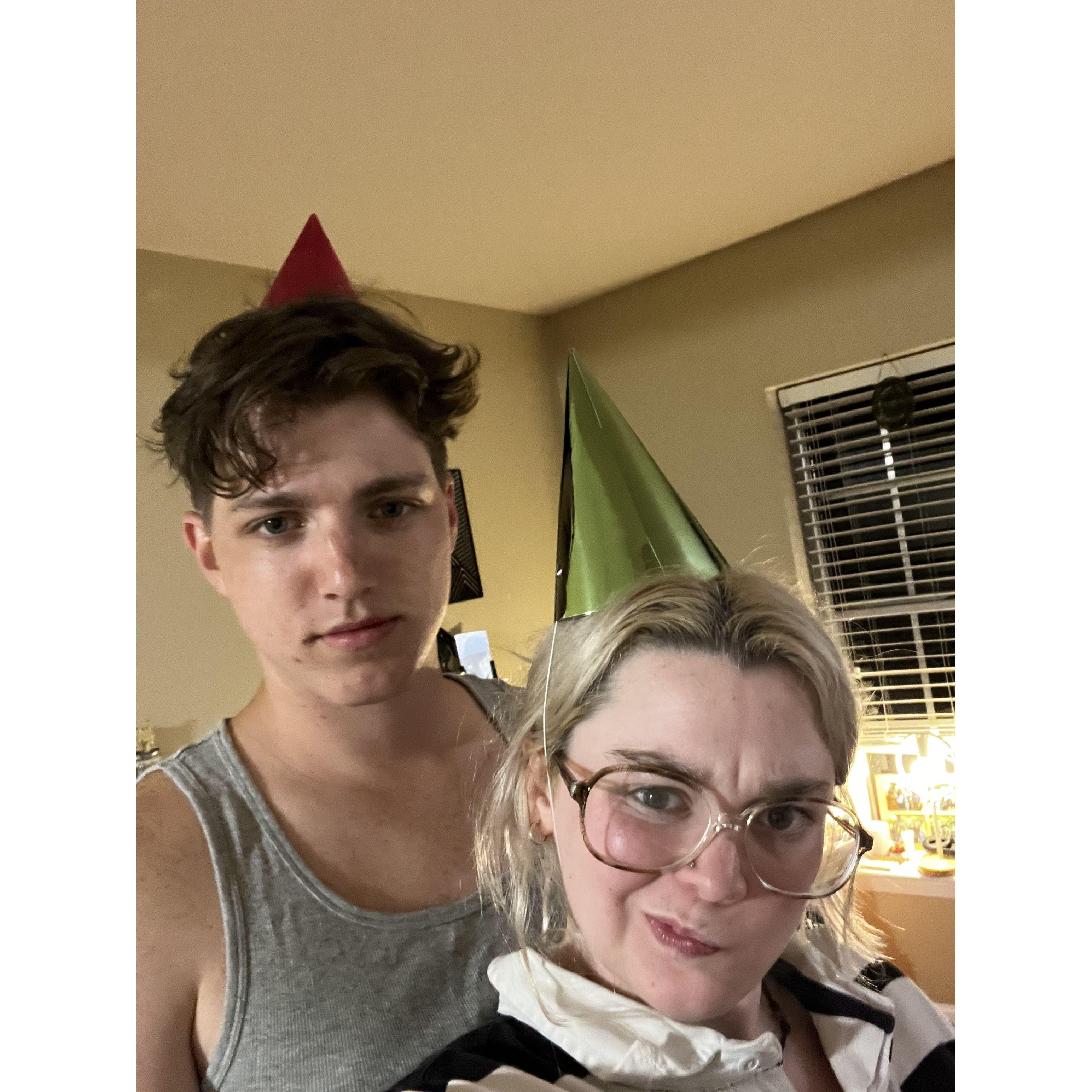 Mike's glee themed birthday party!! These two went as Finn and Puck