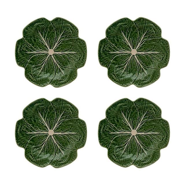 Bordallo Pinheiro Cabbage 4-Piece Dinner Plate Set