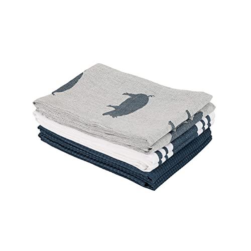 DG Collections Kitchen Dish Towels, 100% Natural Cotton, Set of 6 (18 x 28 Inches), Multi-Purpose Kitchen Towels, Very Soft, Highly Absorbent, Lint Free,Tea Towels for Kitchen Decor
