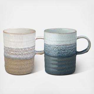Kiln Accent Ridged Mug, Set of 2