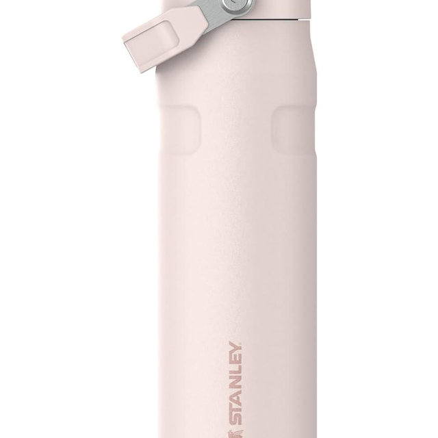 Stanley IceFlow Flip Straw 2.0 Water Bottle 24 oz | Built-In Straw with Larger Opening | Lightweight and Leak Resistant | Insulated Stainless Steel | BPA-Free | Rose Quartz