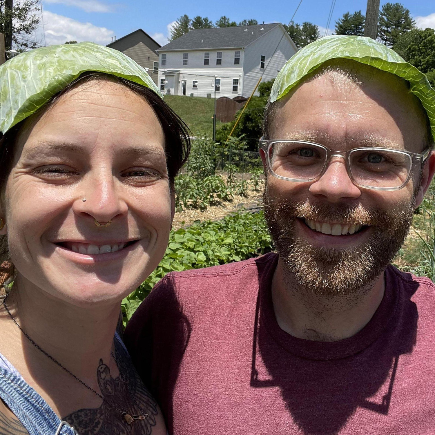 Bein silly in our garden - Arden, NC '23