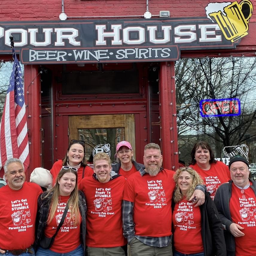 Did someone say pub crawl? - In May 2024, our parents met in Keene, NH during a Parents’ Pub Crawl, and instantly connected over laughs, stories, and a couple of pints.