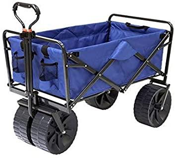 Mac Sports Heavy Duty Collapsible Folding All Terrain Utility Beach Wagon Cart