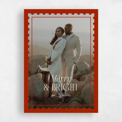 Dark Red Holiday Card - Brynwood Portrait