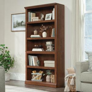Sauder 5-Shelf Split Bookcase/ Book shelf, Oiled Oak finish