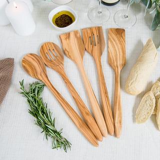Olive Wood 5-Piece Kitchen Tool Set