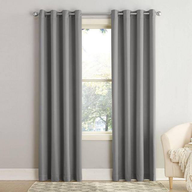 Sun Zero® Bella 95-Inch Grommet Window Curtain Panel in Grey
