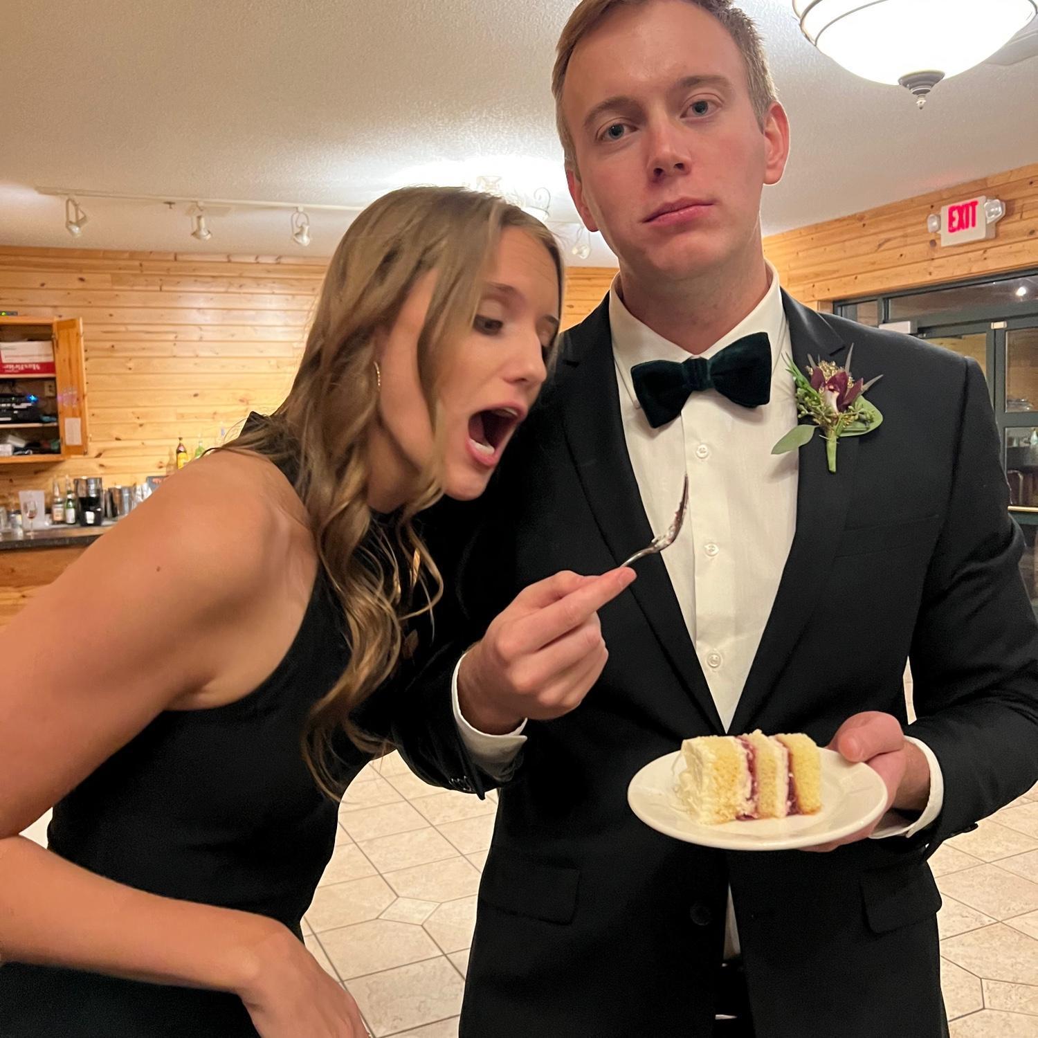 Jake not wanting to share his dessert, how rude!