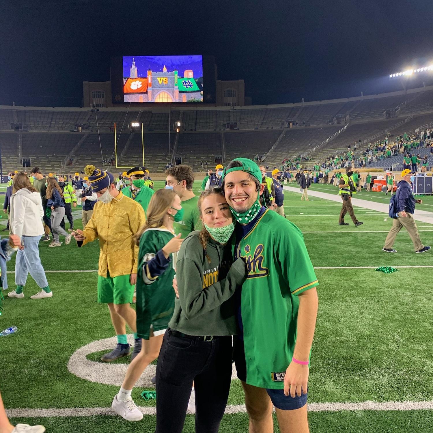 Beating Clemson and rushing the field