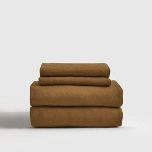 European Linen Sheet Set in Tobacco - Queen Size