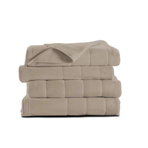 Sunbeam Heated Blanket | Microplush, 10 Heat Settings, Mushroom, King - BSM9KKS-R772-16A00