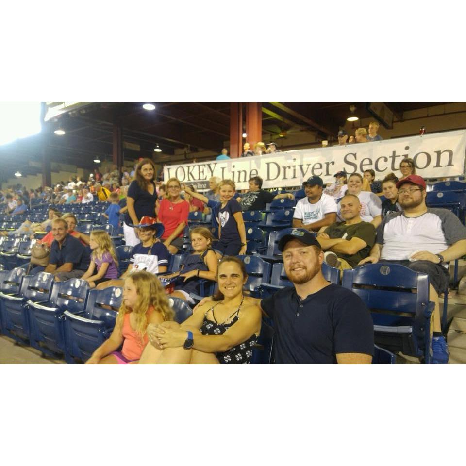 The crew at a 4th of July baseball game!