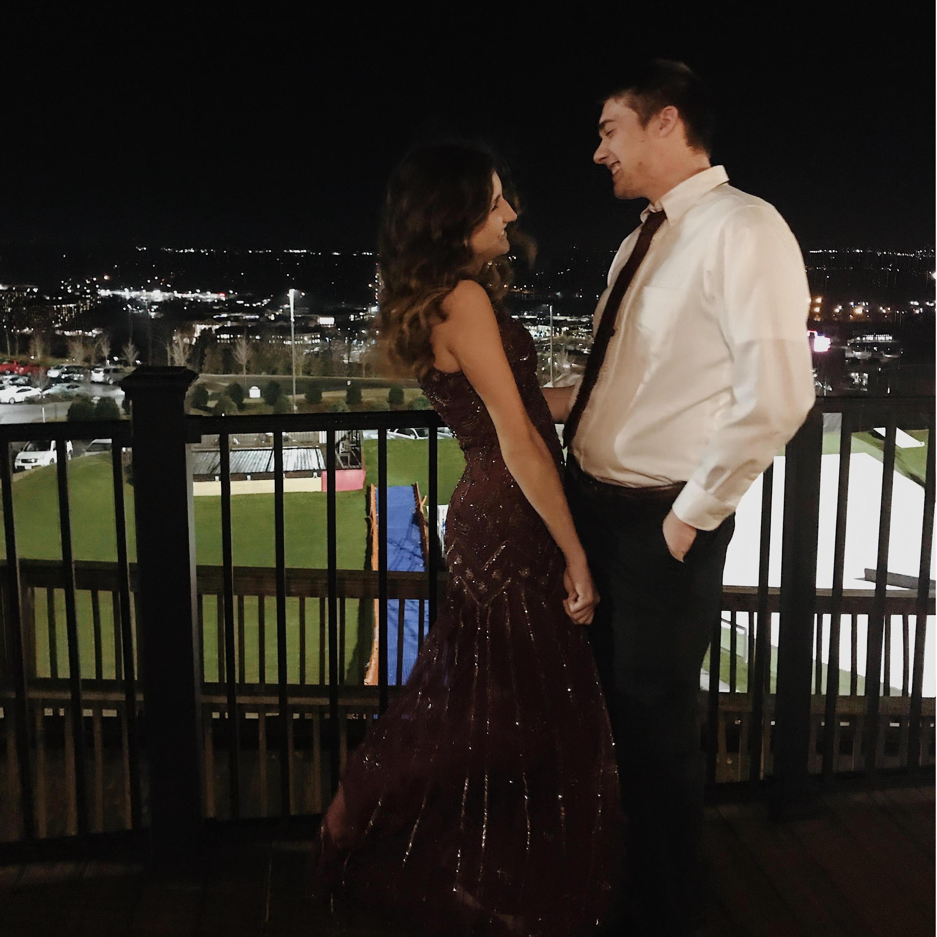 pretending we went to prom together- winter formal at Liberty - december 2018