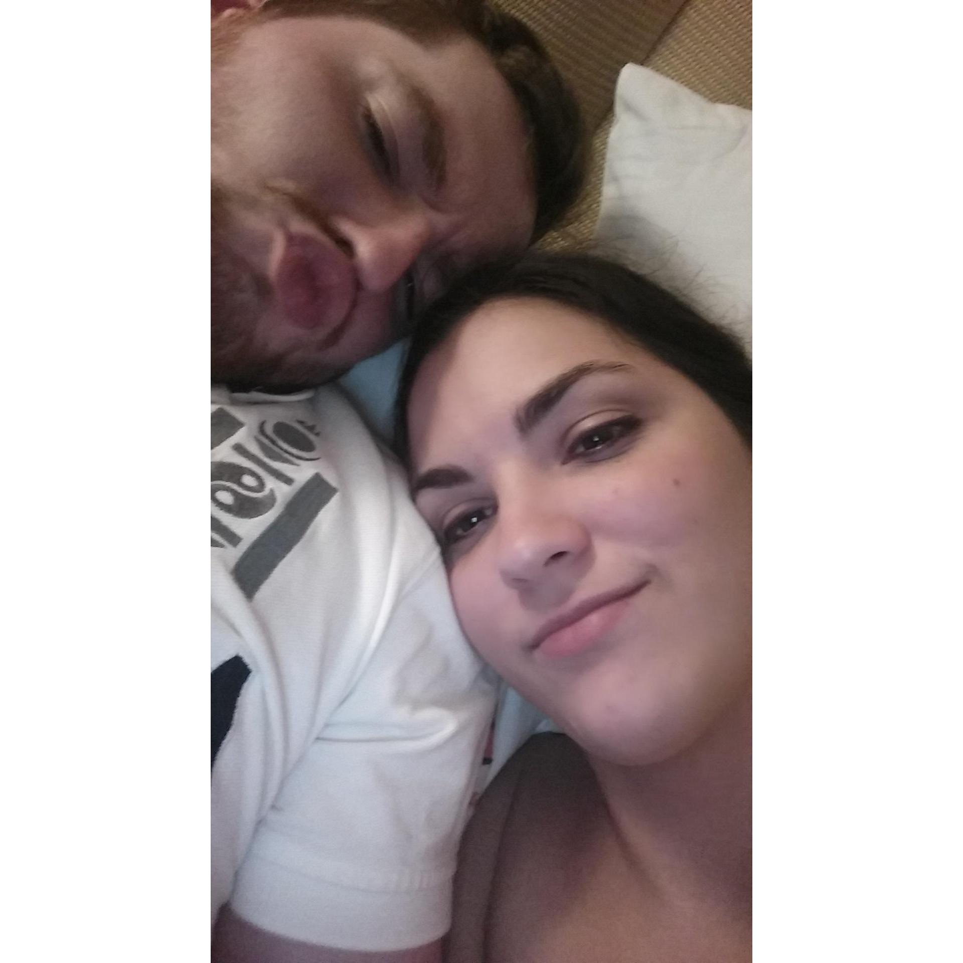 Random selfie in the hotel room in San Diego, CA. This is one of Amanda's favorite pictures of Max!