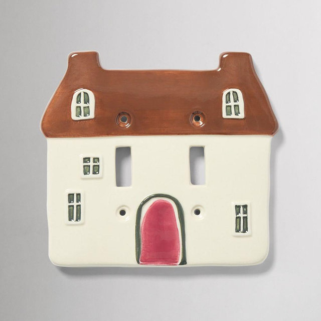Emma Chamberlain Cottage Switch Plate, Brown, 5.5"W
