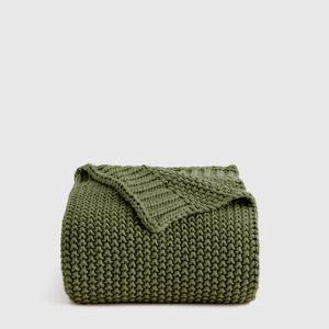 Cotton Fisherman Throw (Olive)
