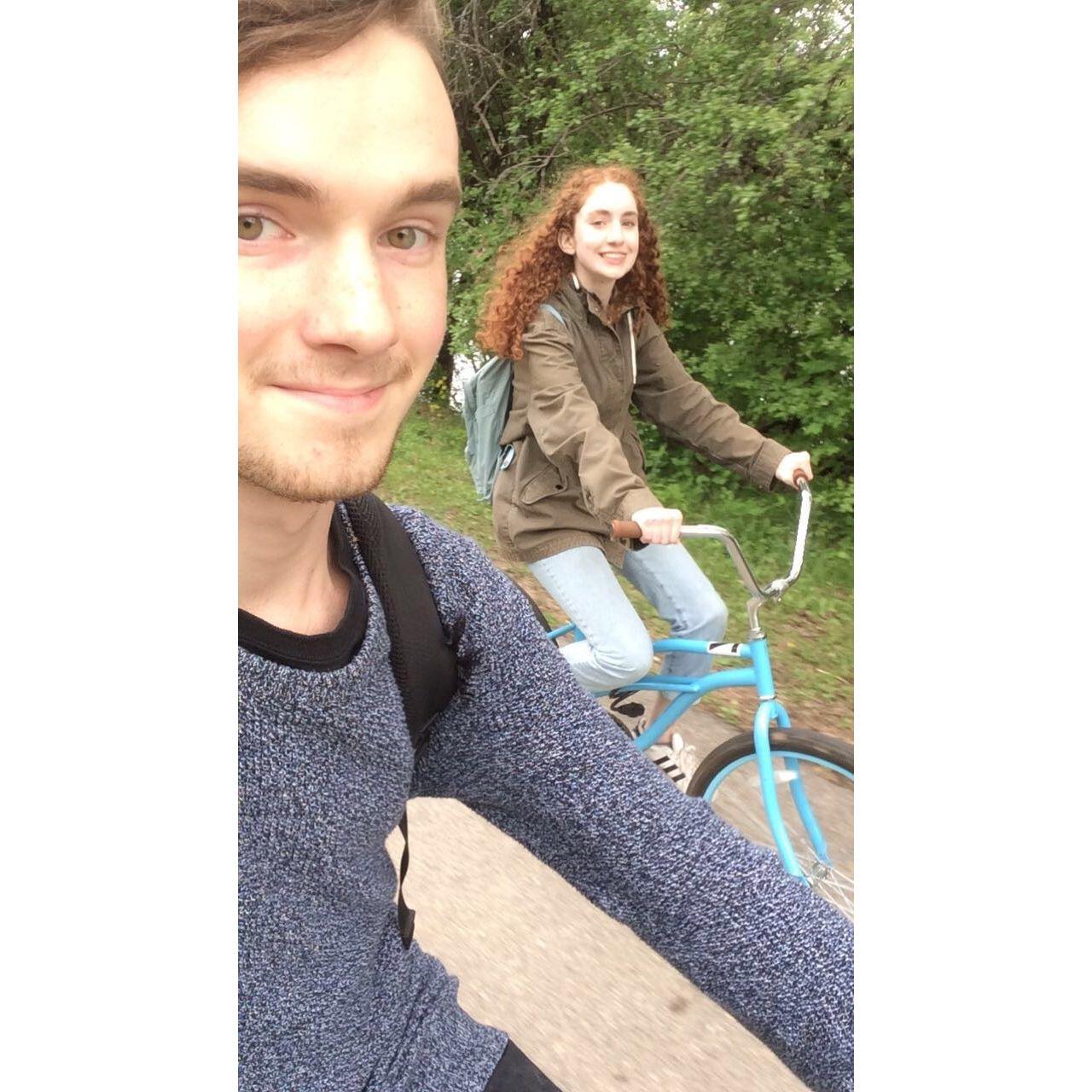 Clay's true love (bikes).