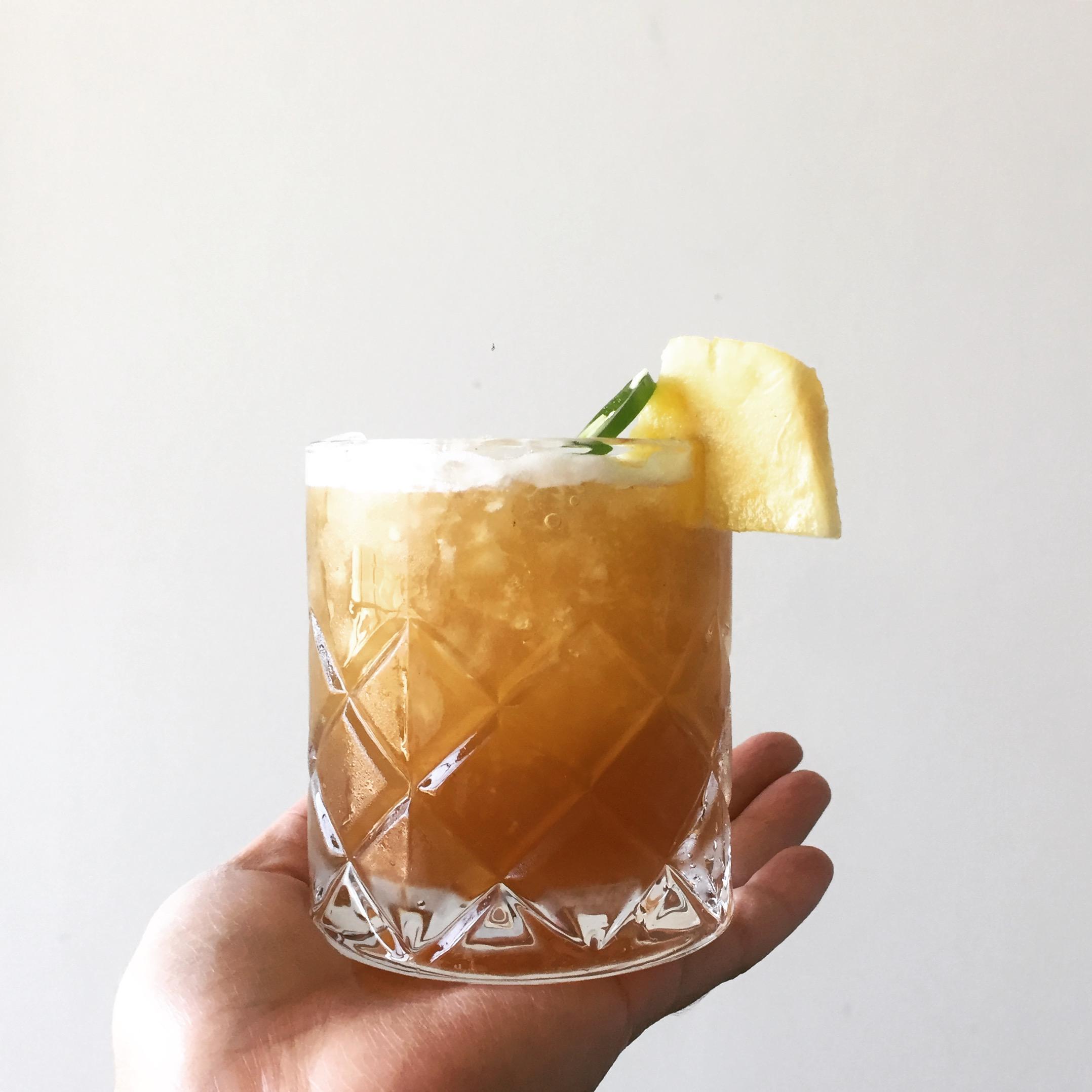 JD making us delicious cocktails at home