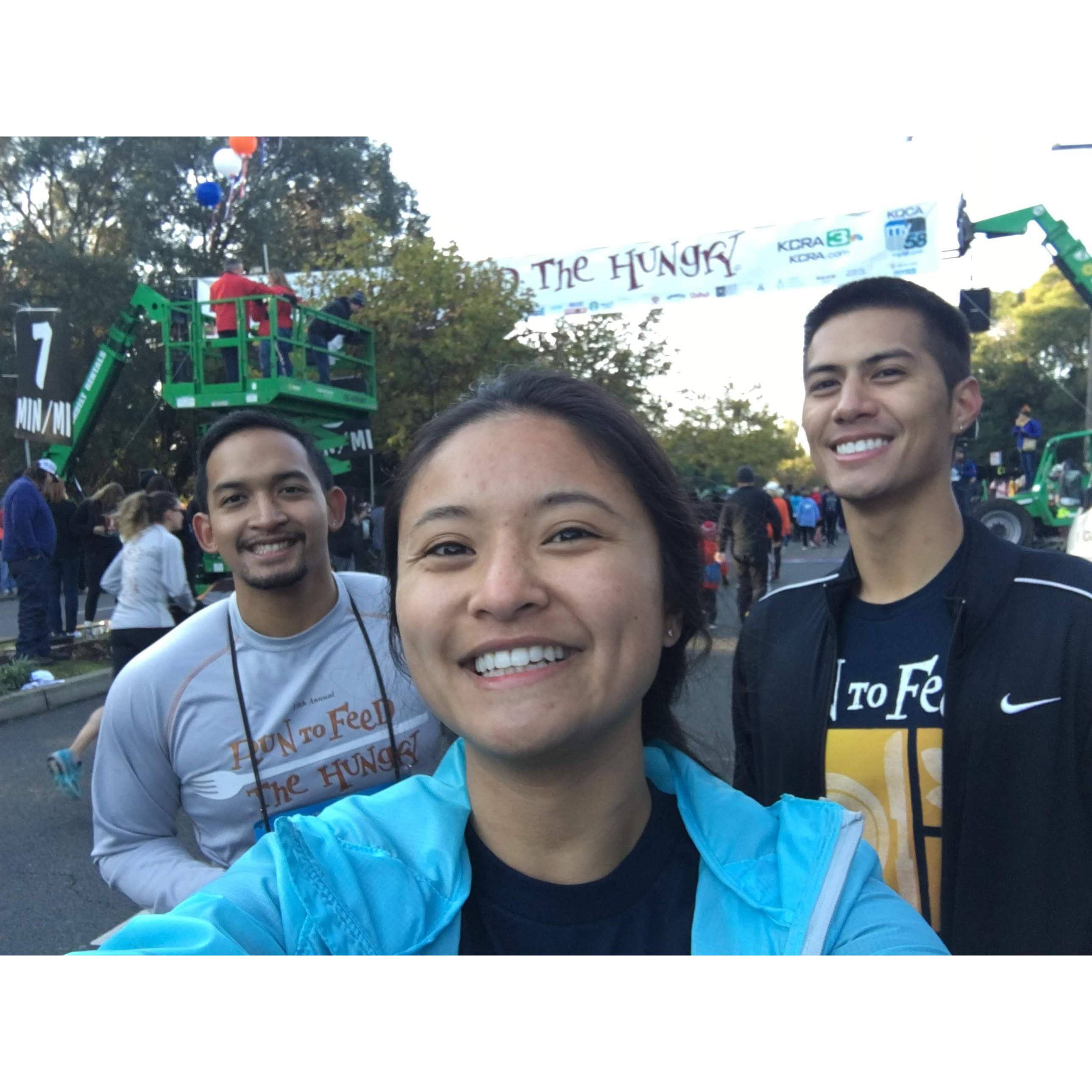 Run to feed the hungry with framily.
Nov. 2016