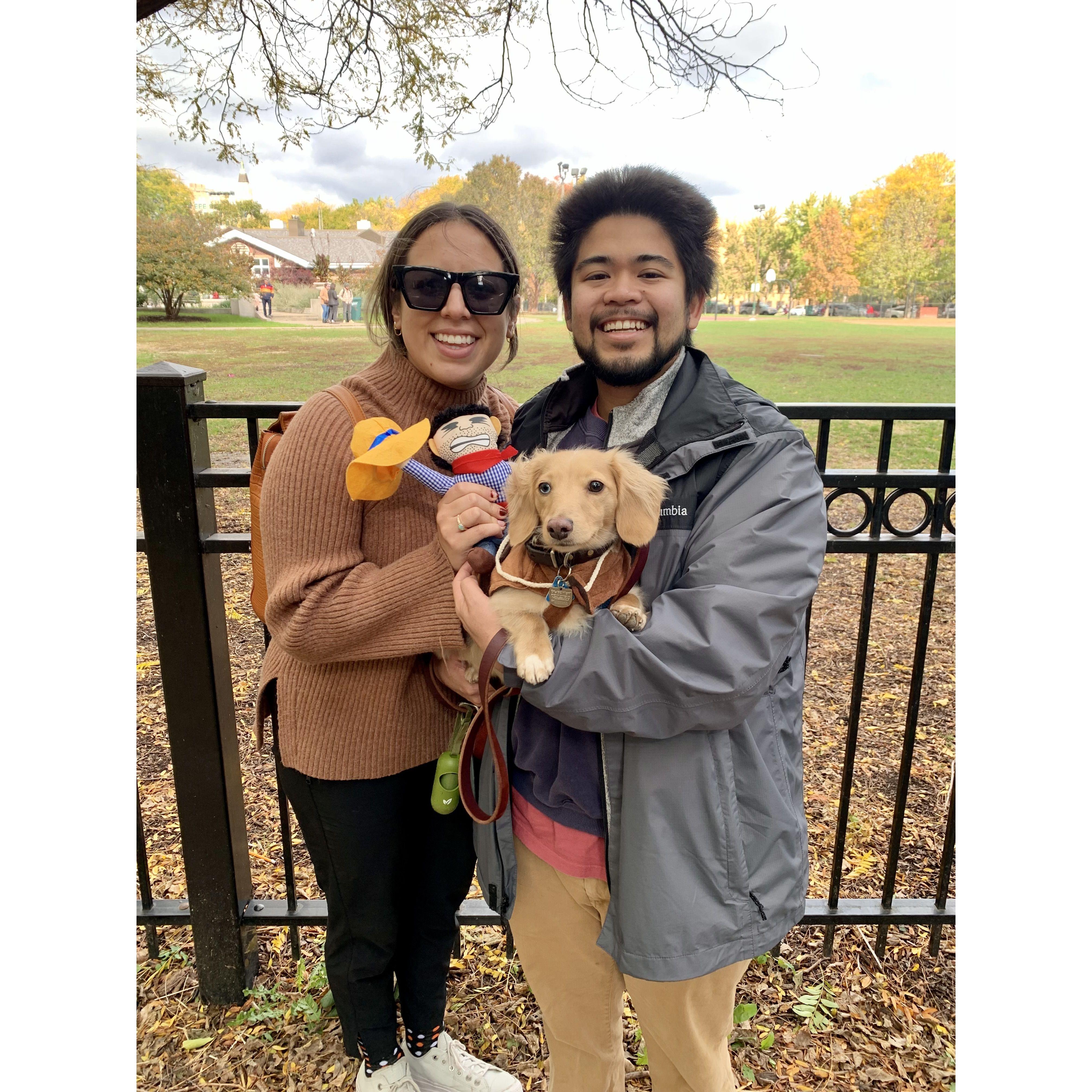 Hallo-weenie in Chicago with Kiwi
