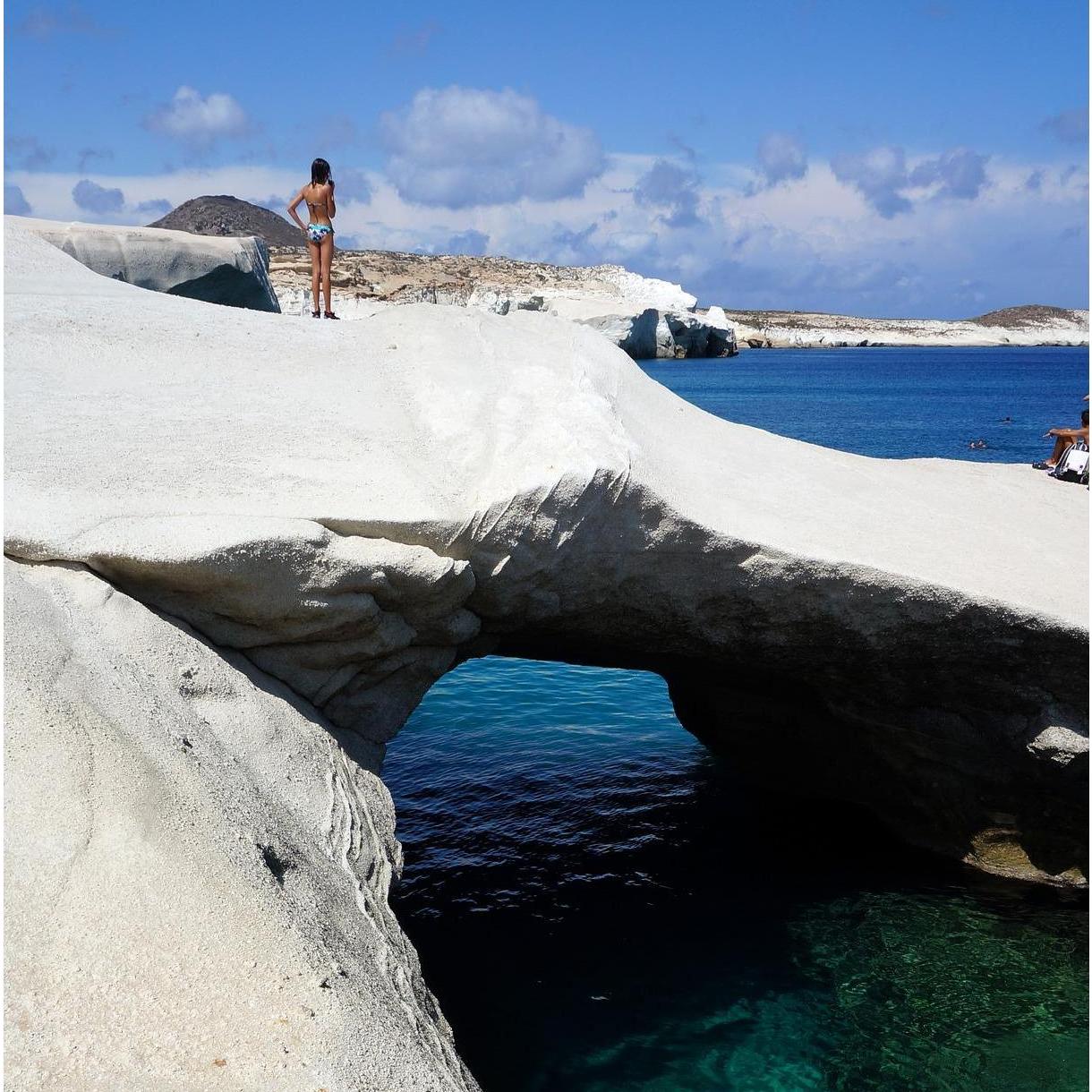 Sarakiniko Beach - like taking a trip on the moon. One of Milos' most unique must see.