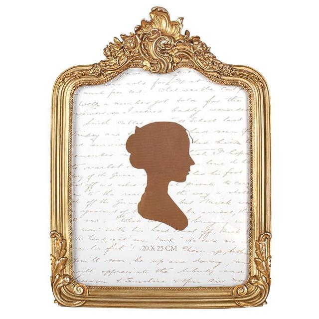 AELS 8x10 Inch Vintage Picture Frame, Elegant Antique Photo Frames with Glass Front, Photo Display, Tabletop Wall Hanging, Gift Ideas, Gold