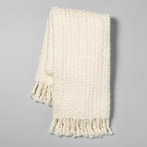 Chunky Woven Throw Blanket Sour Cream - Hearth & Hand™ with Magnolia