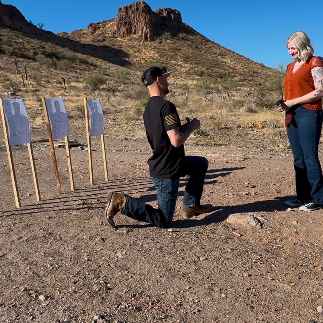 When he popped the question!