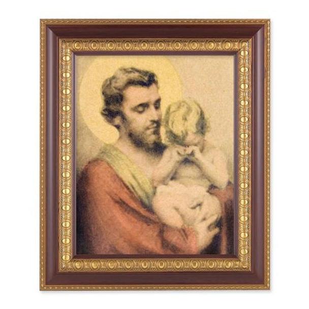 Cherry Gold St. Joseph & the Crying Jesus Framed Art Print