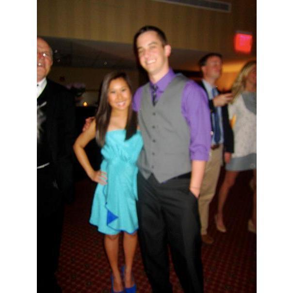 May 13, 2012: Blurry but proof of our first date. This was during Brian and Miranda's wedding reception at the Boone Center. Our engagement party was held here to pay homage to this moment. 📸: Lori