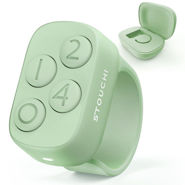 Stouchi 2.0 Remote for Anki, 2026 New [No Remap & No Add-on] Anki Remote Fast Pair Come with 140hr Charging Case Compatible with MacBook, Windows Laptop/PC, iPad, iPhone, iOS, Android Devices- Green