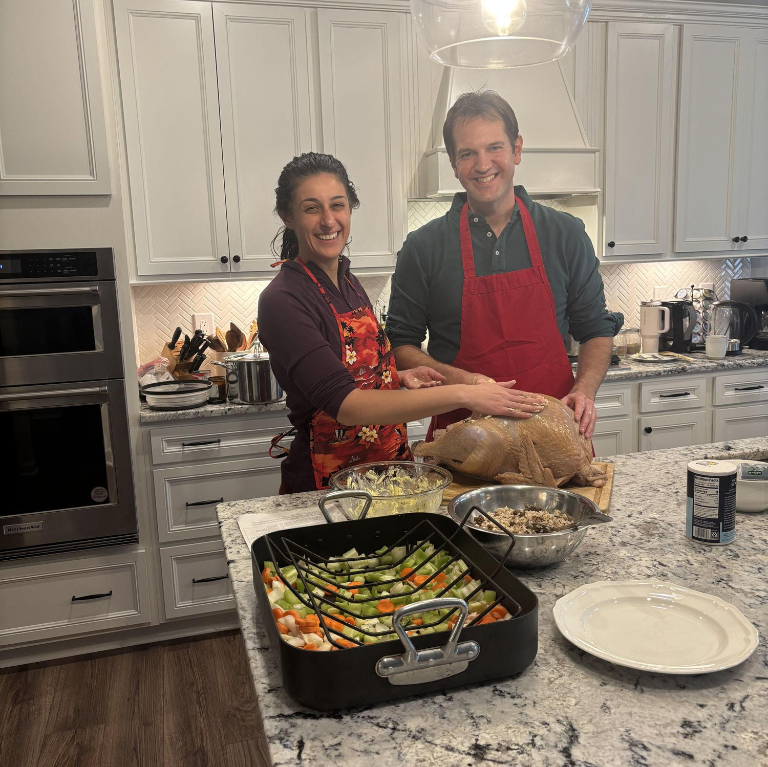 Bret happily stepped in to help Natalie cook her Dad's famous Thanksgiving turkey recipe to keep his legacy (and delicious turkey) for all to enjoy. This would have made her Dad very happy!