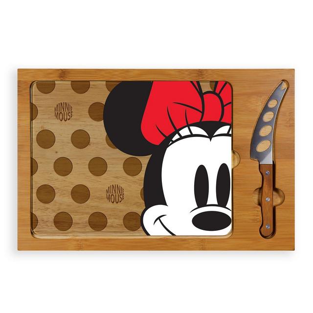 Toscana® by Picnic Time Disney's Minnie Mouse Icon Glass Top Cutting Board & Knife Set