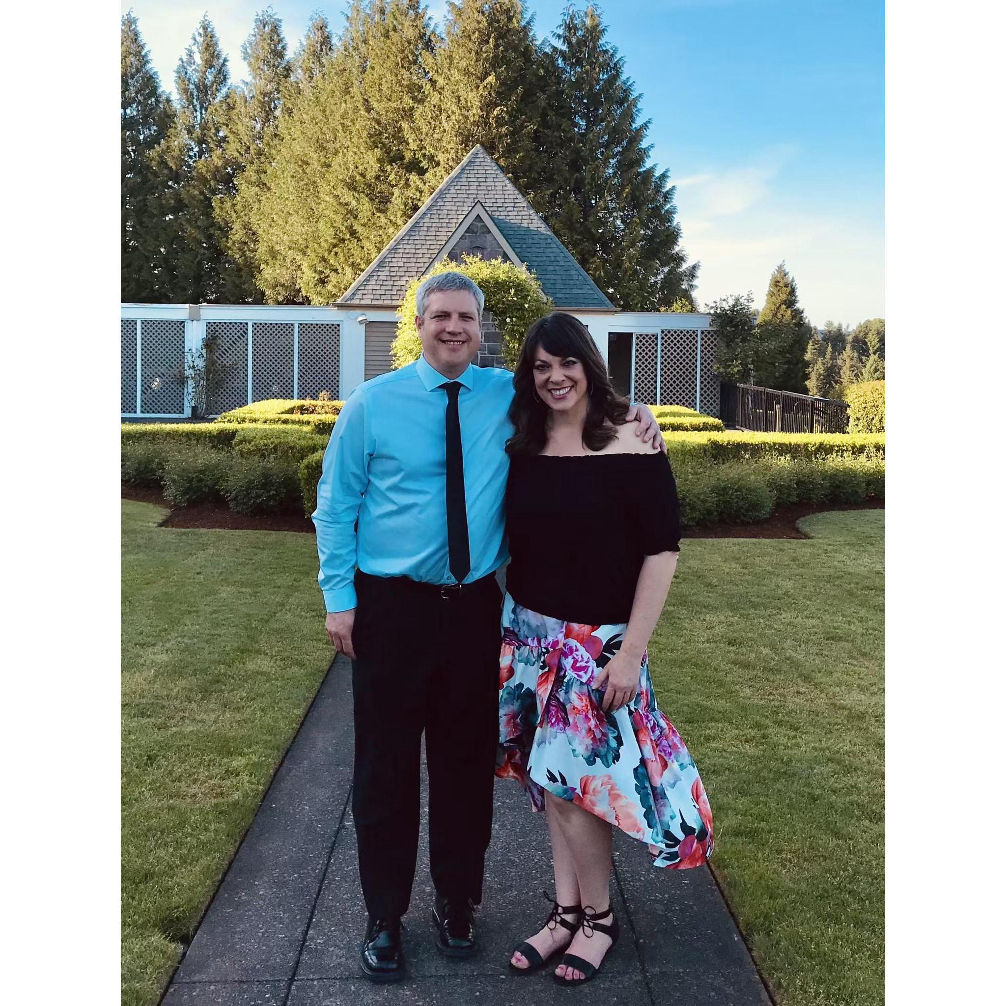 Dressing up for a special charity event.