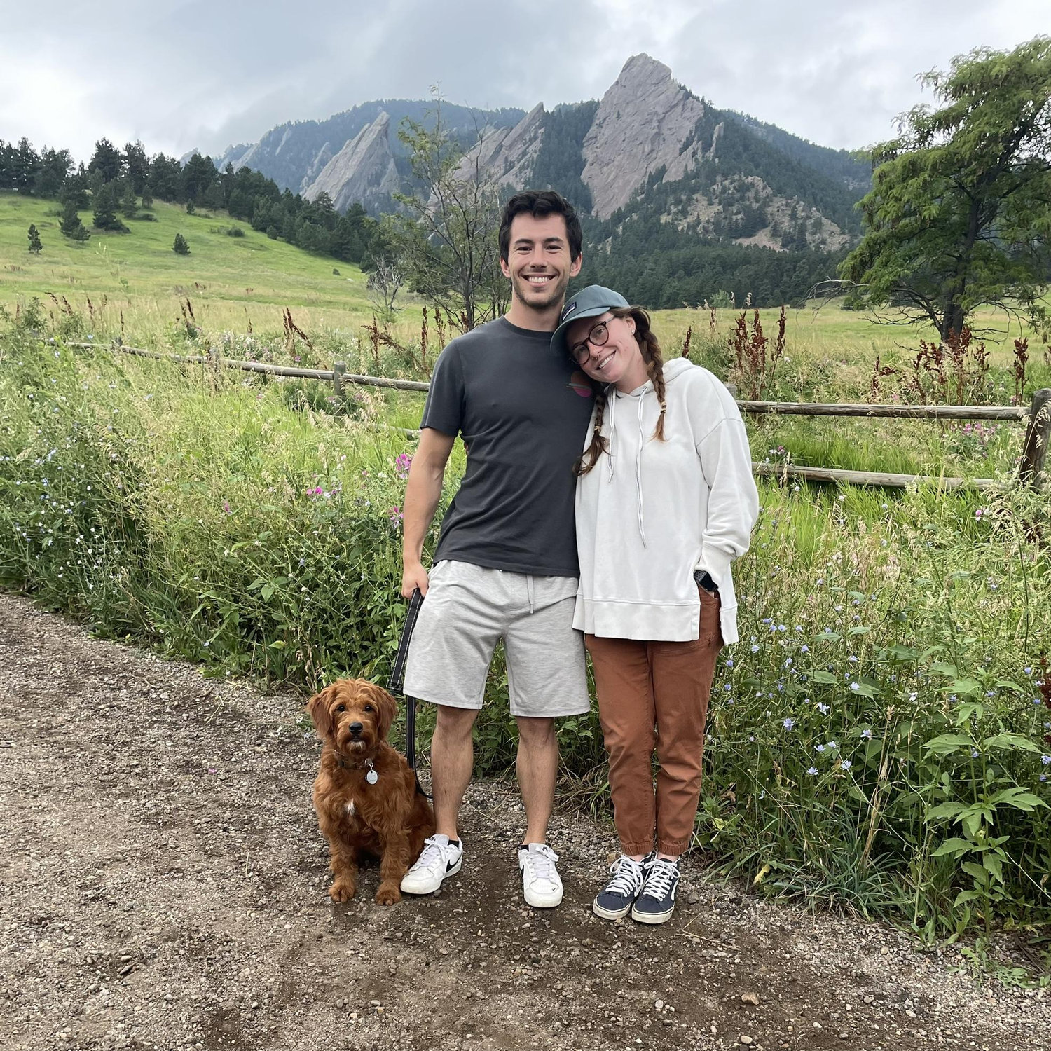 Family photo in front of the flatirons. Aug 2023