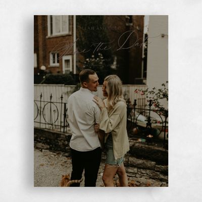 Dark Taupe, Brown Wedding Save the Date - Wildbloom Photo