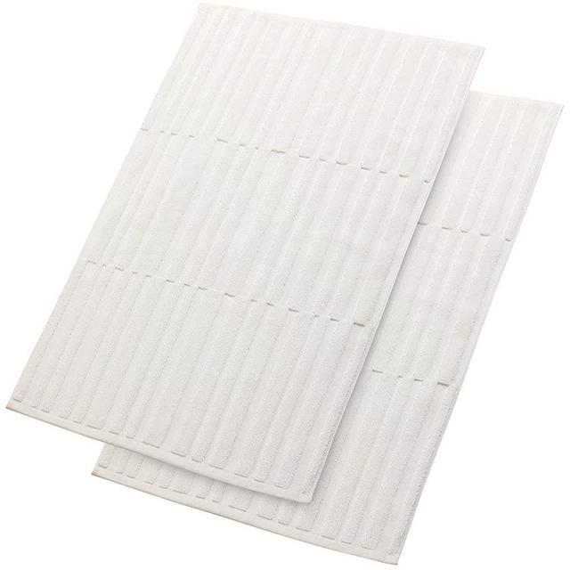 SEMAXE Bath Mats Floor Towel Sets,100% Cotton Absorbent Hotel SPA Shower Mat, Machine Washable Fade Resistant Bathtub Mat,White,950GSM,2 Pack
