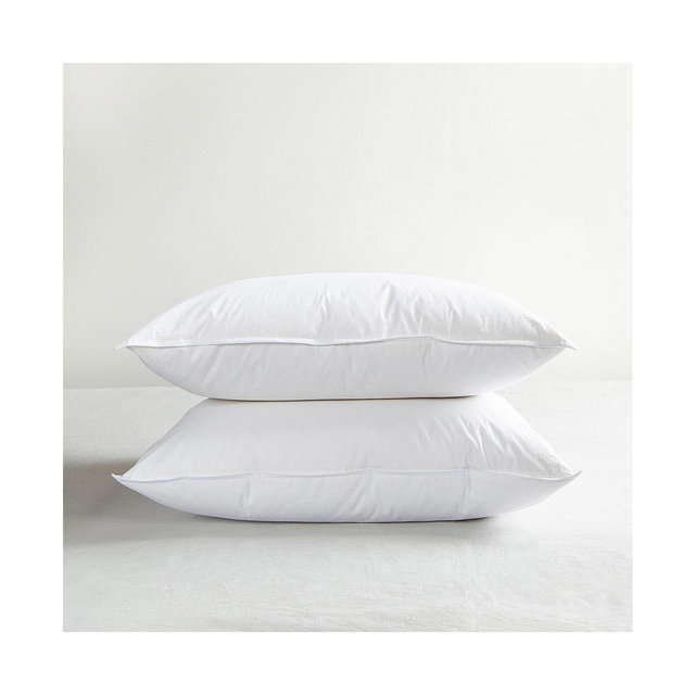 2 Pack Firm White Duck Feather & Down Bed Pillow - King
