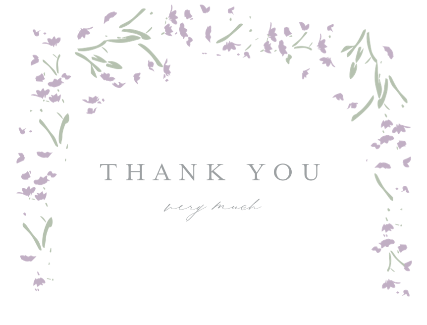 Regal Landscape | Lilac | Zola Thank You Cards