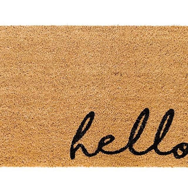 Theodore Magnus Natural Coir Doormat with Non-Slip Backing - 17 x 30 - Outdoor / Indoor - Natural - Meet and Greet - COIR-1730-15-221
