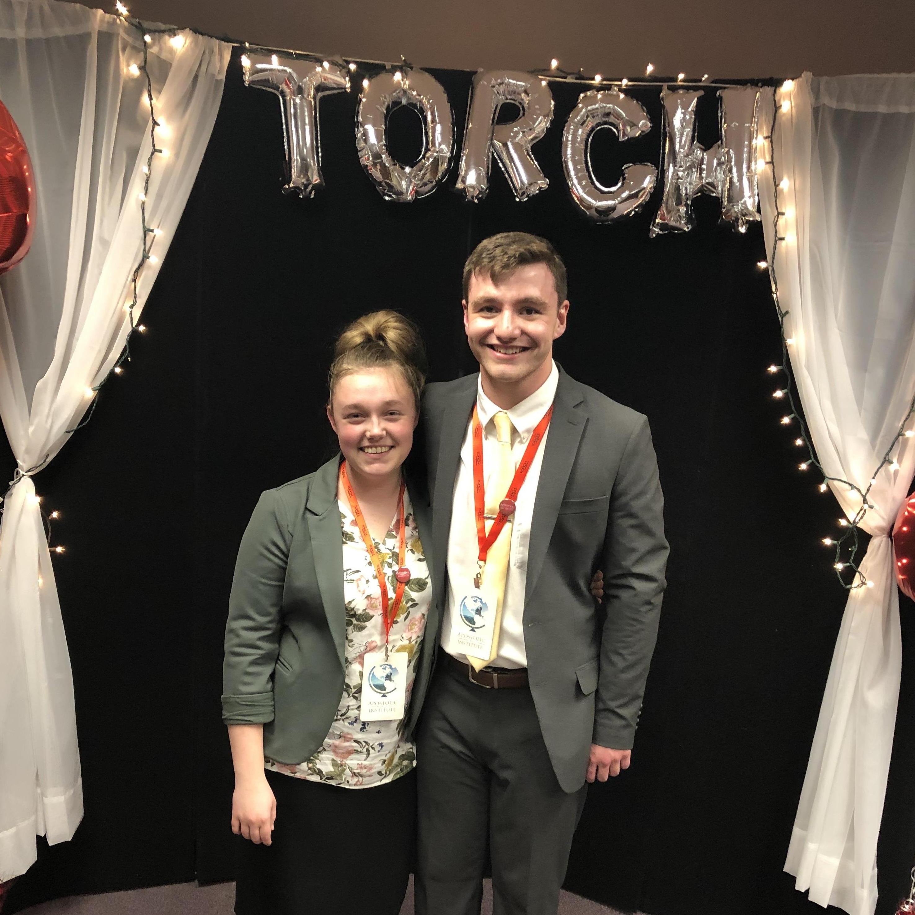 Us working Torch Conference together.