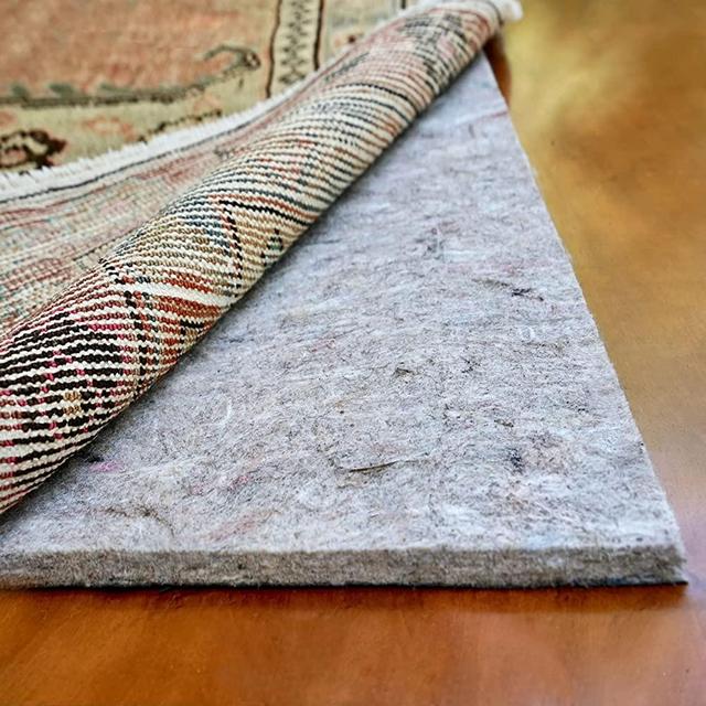 RUGPADUSA - Dual Surface - 7'x10' - 3/8" Thick - Felt + Rubber - Enhanced Non-Slip Rug Pad - Adds Comfort and Protection - for Hard Surface Floors
