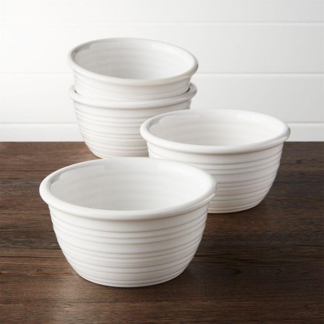 Farmhouse White Cereal Bowls, Set of 4