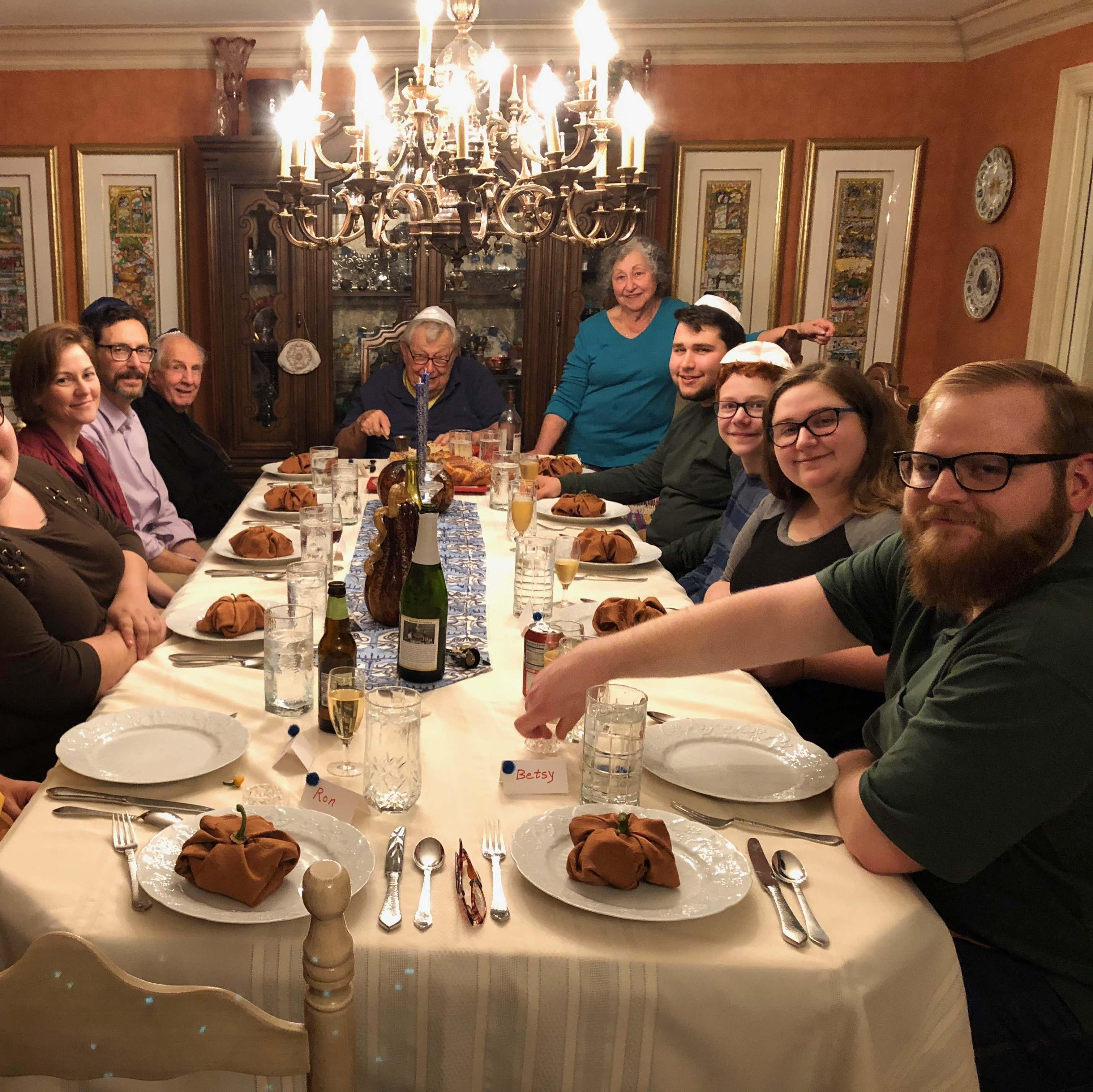 With Melanie's family around Thanksgiving time