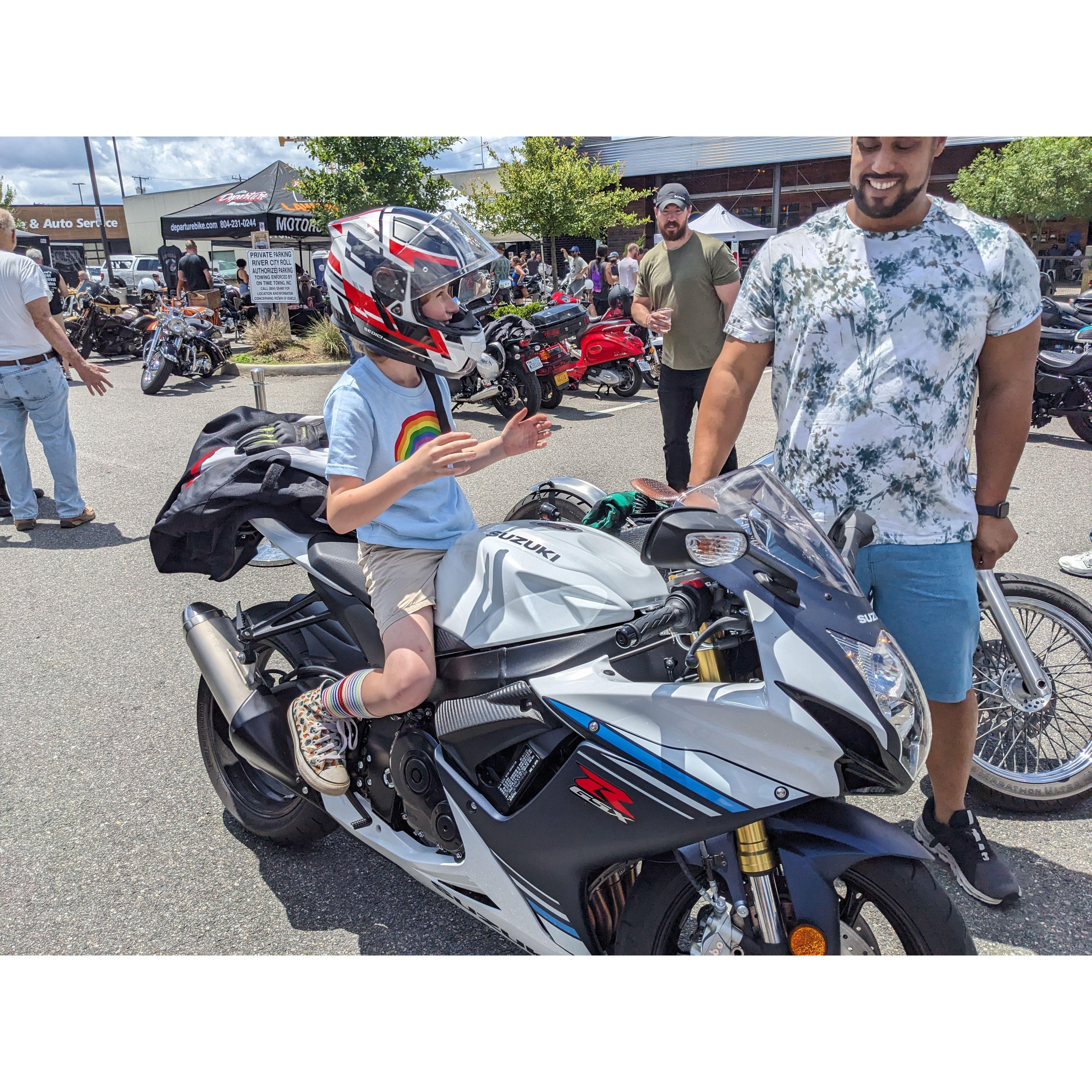 Sharing our love of bikes with the kiddos