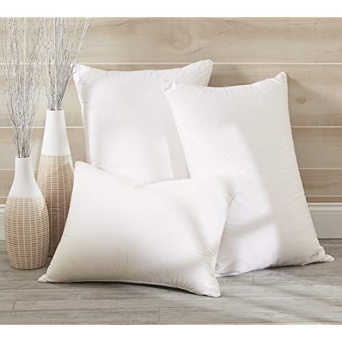 Dreamstead by Cuddledown Luxurious 700FP Goose Down Medium Hypoallergenic Pillow, King, Sateen