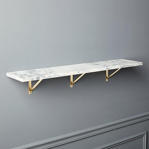 Marble Wall-Mounted Shelf 36"
