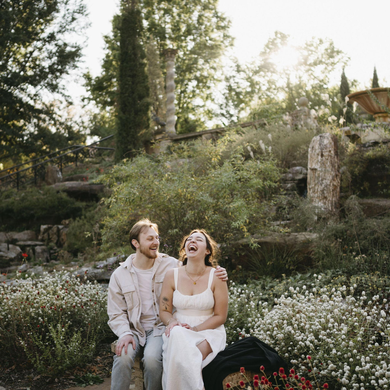 Engagement photos at the Philbrook November 2025