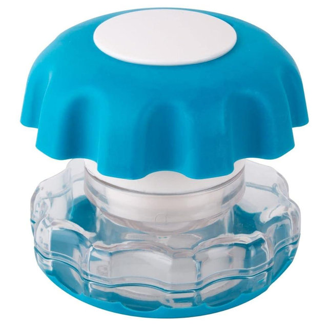 EZY DOSE Pill Crusher, Vitamins, Tablets Crusher and Grinder, Effortlessly Crushes Medications into Fine Powder, Features Storage Compartment, Durable, Easy-to-Use Design, Blue, Large, BPA Free